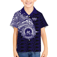 Tonga Queen Salote College 100th Years Family Matching Off The Shoulder Long Sleeve Dress and Hawaiian Shirt Est 1926 Tongan Ngatu Tapa - Polynesian Pride