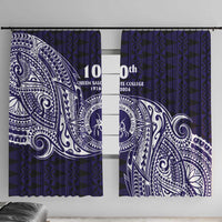 Tonga Queen Salote College 100th Years Window Curtain Est 1926 Tongan Ngatu Tapa - Polynesian Pride