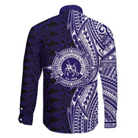 Tonga Queen Salote College 100th Years Family Matching Short Sleeve Bodycon Dress and Hawaiian Shirt Blue Tonga Kupesi Uniquely Pacific Art - Polynesian Pride