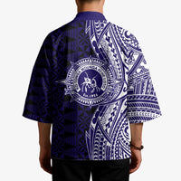 Tonga Queen Salote College 100th Years Kimono Blue Tonga Kupesi Uniquely Pacific Art - Polynesian Pride