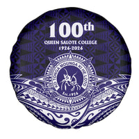 Tonga Queen Salote College 100th Years Spare Tire Cover Blue Tonga Kupesi Uniquely Pacific Art - Polynesian Pride