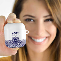 Tonga Queen Salote College 100th Years AirPods Case White Tonga Kupesi Uniquely Pacific Art LT9 - Polynesian Pride
