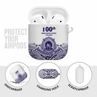 Tonga Queen Salote College 100th Years AirPods Case White Tonga Kupesi Uniquely Pacific Art LT9 - Polynesian Pride