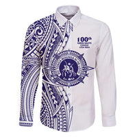 Tonga Queen Salote College 100th Years Family Matching Puletasi and Hawaiian Shirt White Tonga Kupesi Uniquely Pacific Art - Polynesian Pride
