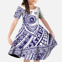 Tonga Queen Salote College 100th Years Family Matching Short Sleeve Bodycon Dress and Hawaiian Shirt White Tonga Kupesi Uniquely Pacific Art - Polynesian Pride