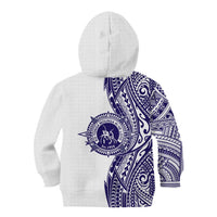 Tonga Queen Salote College 100th Years Kid Hoodie White Tonga Kupesi Uniquely Pacific Art - Polynesian Pride
