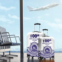 Tonga Queen Salote College 100th Years Luggage Cover White Tonga Kupesi Uniquely Pacific Art - Polynesian Pride