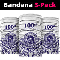 Tonga Queen Salote College 100th Years Neck Gaiter White Tonga Kupesi Uniquely Pacific Art - Polynesian Pride