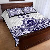 Tonga Queen Salote College 100th Years Quilt Bed Set White Tonga Kupesi Uniquely Pacific Art - Polynesian Pride