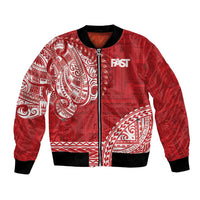 Samoa FAST Bomber Jacket Samoan Motif Patterns - Polynesian Pride