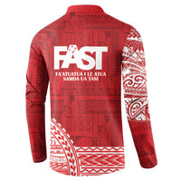 Samoa FAST Button Sweatshirt Samoan Motif Patterns LT9 - Polynesian Pride