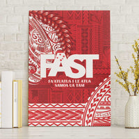 Samoa FAST Canvas Wall Art Samoan Motif Patterns LT9 Without Frame Red - Polynesian Pride