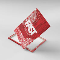 Samoa FAST Canvas Wall Art Samoan Motif Patterns LT9 With Frame Red - Polynesian Pride