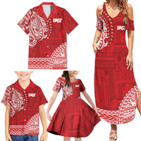 Samoa FAST Family Matching Summer Maxi Dress and Hawaiian Shirt Samoan Motif Patterns - Polynesian Pride