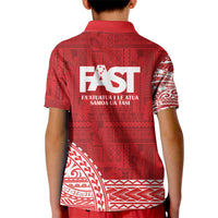 Samoa FAST Kid Polo Shirt Samoan Motif Patterns - Polynesian Pride