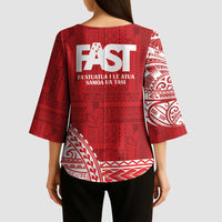 Samoa FAST Kimono Sleeve Blouse Samoan Motif Patterns LT9 - Polynesian Pride