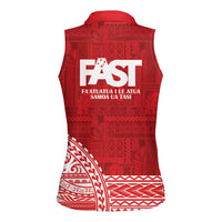 Samoa FAST Women Sleeveless Polo Shirt Samoan Motif Patterns LT9 - Polynesian Pride