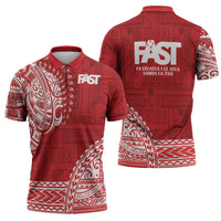 Samoa FAST Zipper Polo Shirt Samoan Motif Patterns LT9 - Polynesian Pride