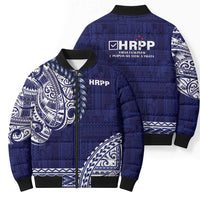 Samoa HRPP Bomber Puffer Jacket Samoan Motif Patterns LT9 - Polynesian Pride