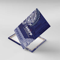 Samoa HRPP Canvas Wall Art Samoan Motif Patterns LT9 With Frame Blue - Polynesian Pride