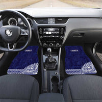 Samoa HRPP Car Mats Samoan Motif Patterns LT9 Set 2pcs - Front Blue - Polynesian Pride