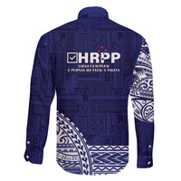 Samoa HRPP Family Matching Long Sleeve Bodycon Dress and Hawaiian Shirt Samoan Motif Patterns LT9 - Polynesian Pride
