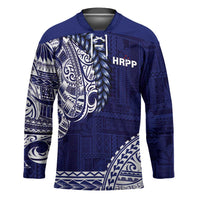 Samoa HRPP Hockey Jersey Samoan Motif Patterns LT9 Unisex Blue - Polynesian Pride