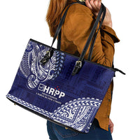 Samoa HRPP Leather Tote Bag Samoan Motif Patterns - Polynesian Pride