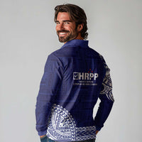 Samoa HRPP Long Sleeve Polo Shirt Samoan Motif Patterns LT9 - Polynesian Pride