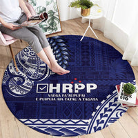 Samoa HRPP Round Carpet Samoan Motif Patterns - Polynesian Pride