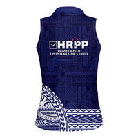 Samoa HRPP Women Sleeveless Polo Shirt Samoan Motif Patterns LT9 - Polynesian Pride