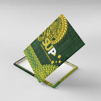 Samoa SUP Canvas Wall Art Samoan Motif Patterns LT9 With Frame Green - Polynesian Pride