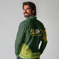 Samoa SUP Long Sleeve Polo Shirt Samoan Motif Patterns LT9 - Polynesian Pride