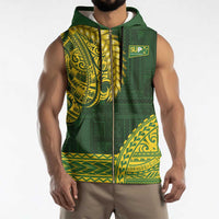 Samoa SUP Sleeveless Zip Hoodie Samoan Motif Patterns - Polynesian Pride
