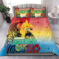 Personalised Torba PNG Day Bedding Set Oro Tapa Pattern - Polynesian Pride