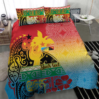 Personalised Torba PNG Day Bedding Set Oro Tapa Pattern - Polynesian Pride