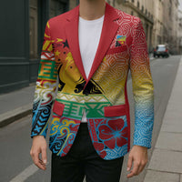 Personalised Torba PNG Day Blazer Oro Tapa Pattern - Polynesian Pride