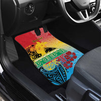 Personalised Torba PNG Day Car Mats Oro Tapa Pattern - Polynesian Pride