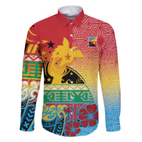 Personalised Torba PNG Day Family Matching Short Sleeve Bodycon Dress and Hawaiian Shirt Oro Tapa Pattern - Polynesian Pride