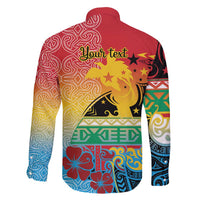 Personalised Torba PNG Day Family Matching Summer Maxi Dress and Hawaiian Shirt Oro Tapa Pattern - Polynesian Pride