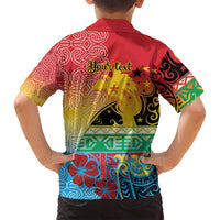 Personalised Torba PNG Day Family Matching Tank Maxi Dress and Hawaiian Shirt Oro Tapa Pattern - Polynesian Pride