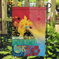 Personalised Torba PNG Day Garden Flag Oro Tapa Pattern - Polynesian Pride