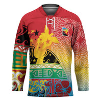 Personalised Torba PNG Day Hockey Jersey Oro Tapa Pattern LT9 Unisex Green - Polynesian Pride