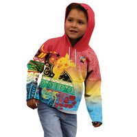 Personalised Torba PNG Day Kid Hoodie Oro Tapa Pattern - Polynesian Pride
