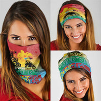 Personalised Torba PNG Day Neck Gaiter Oro Tapa Pattern - Polynesian Pride