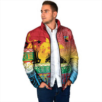 Personalised Torba PNG Day Padded Jacket Oro Tapa Pattern - Polynesian Pride