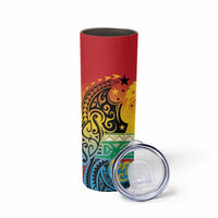 Personalised Torba PNG Day Skinny Tumbler Oro Tapa Pattern LT9 - Polynesian Pride