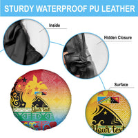 Personalised Torba PNG Day Spare Tire Cover Oro Tapa Pattern - Polynesian Pride