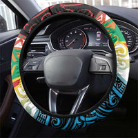 Torba PNG Day Steering Wheel Cover Oro Tapa Pattern - Polynesian Pride