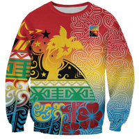 Personalised Torba PNG Day Sweatshirt Oro Tapa Pattern - Polynesian Pride